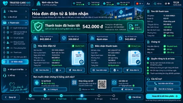 Ứng dụng Kiosk — Hóa đơn & biên nhận điện tử
