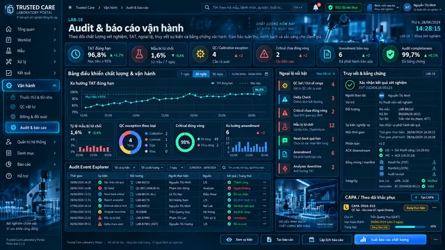Cổng xét nghiệm — Báo cáo kiểm toán