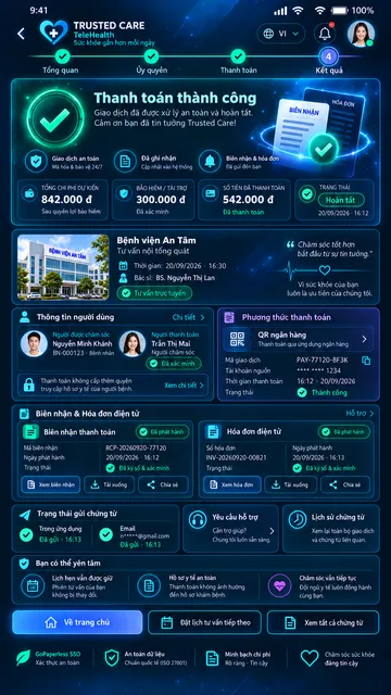 Khám chữa bệnh từ xa — Hóa đơn & biên nhận điện tử