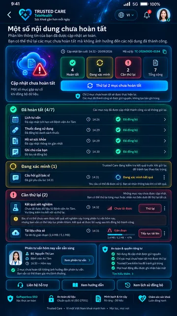 Khám chữa bệnh từ xa — Lỗi một phần & thử lại