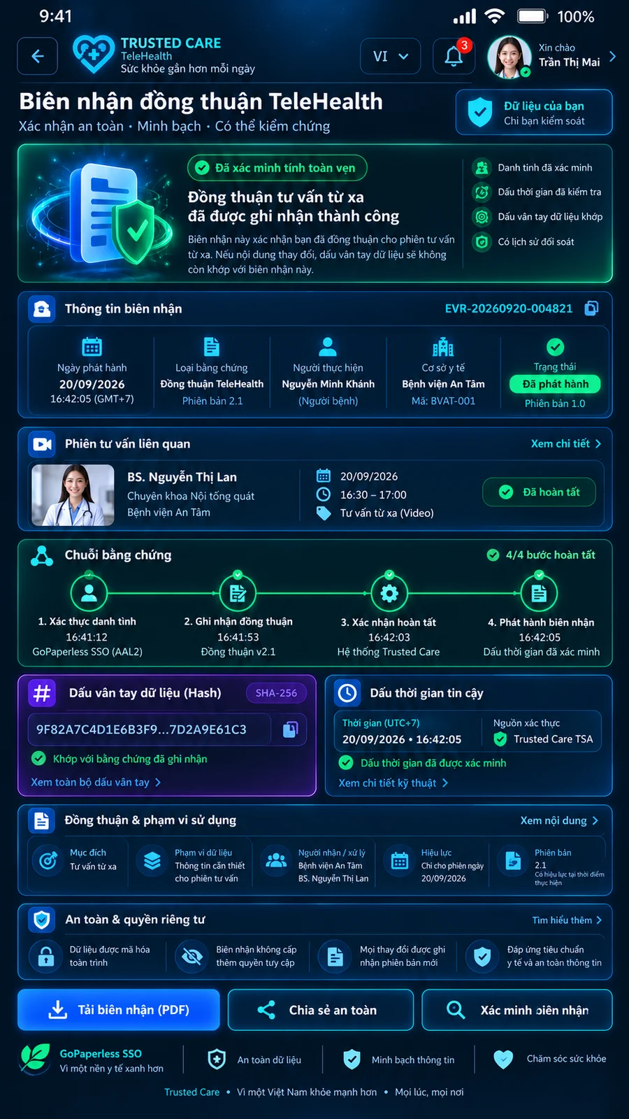 Bằng chứng khám chữa bệnh từ xa