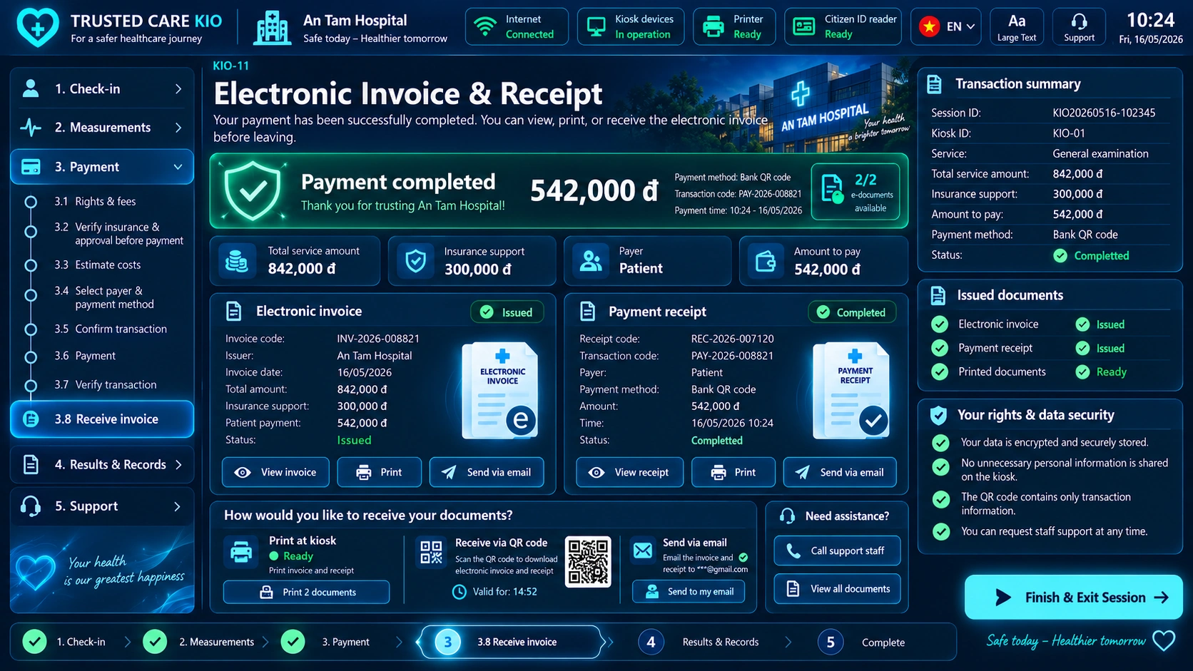 Kiosk Client — Invoice Electronic Receipt