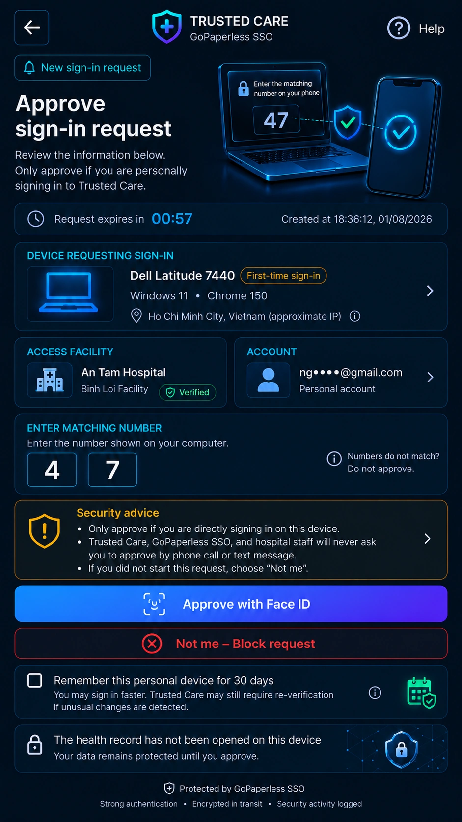Patient App — Trusted Device Approval