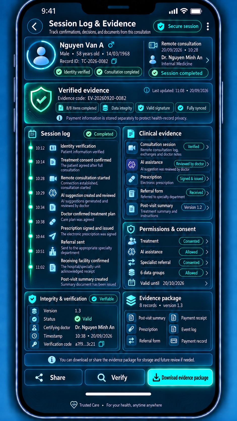 Telehealth screens