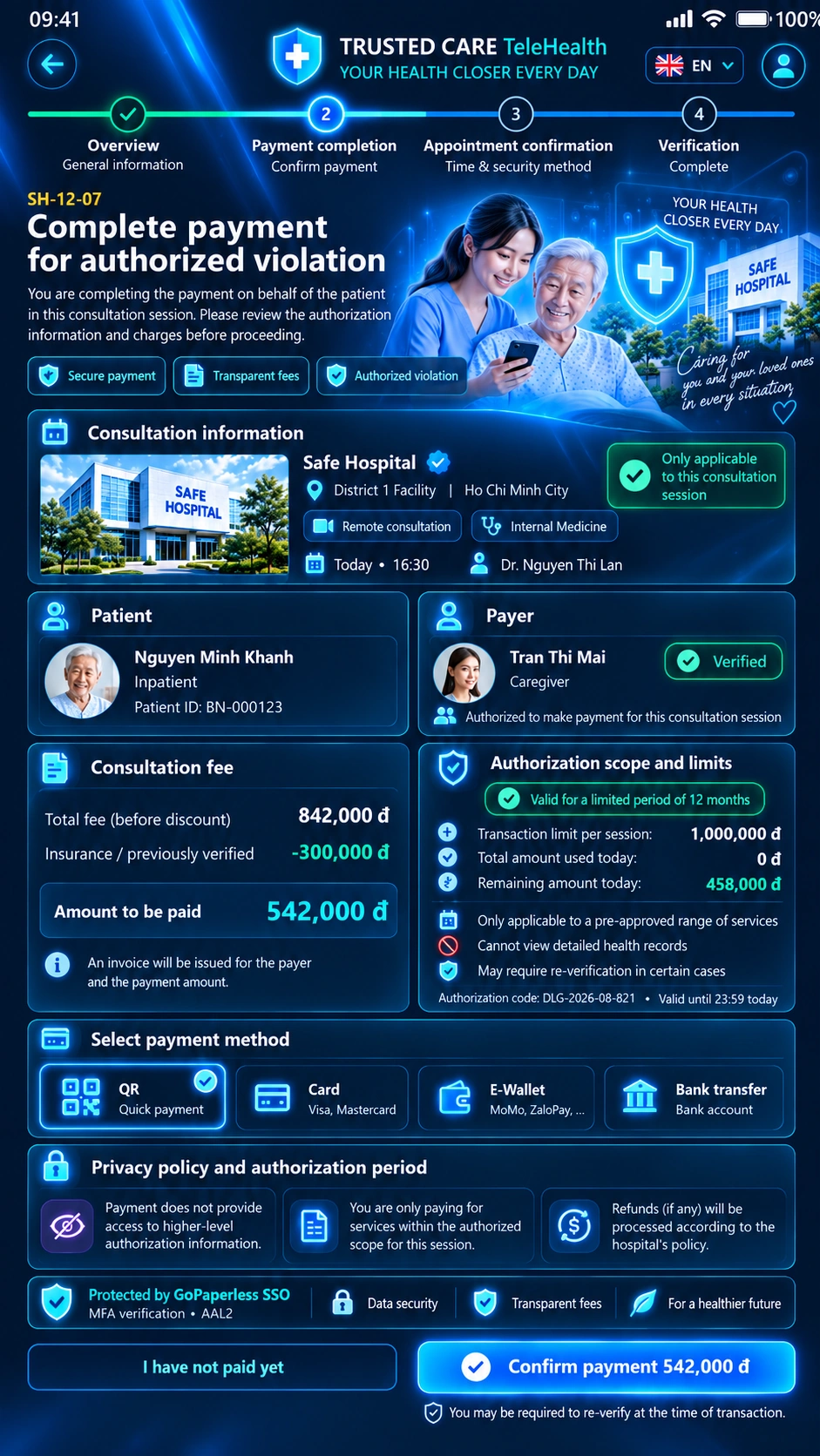 Telehealth — Payment On Behalf Limit